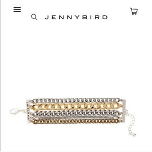 Jenny Bird Austin Multi Strand Mixed Metal Chain Link Bracelet Cuff